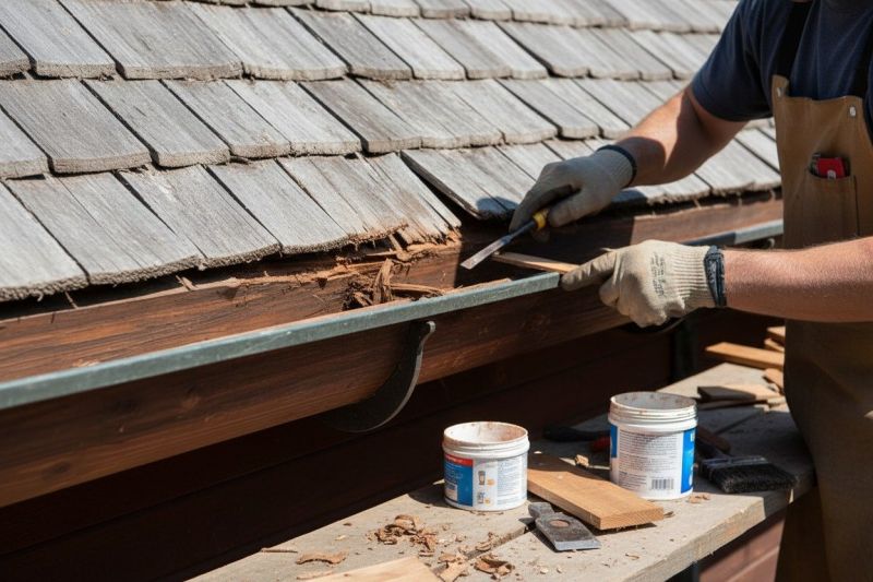Wood Gutter Repair detail